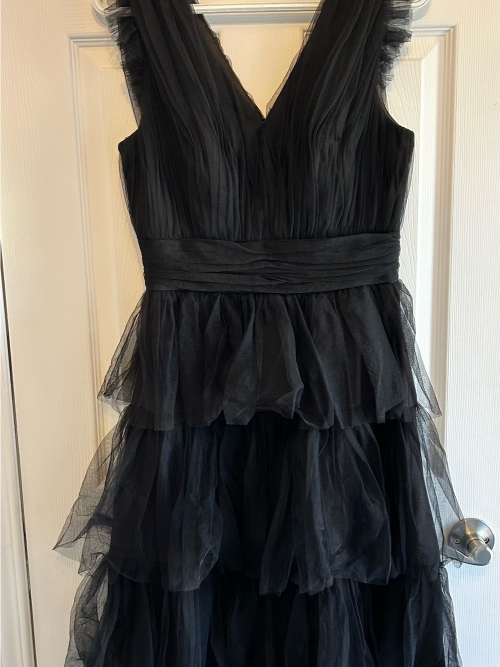 Kids Black Tiered Tulle Dress